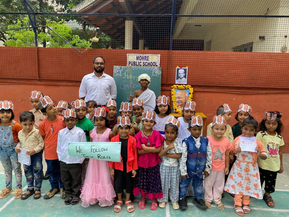 Gandhi Jayanti celebration at Mohre Public School